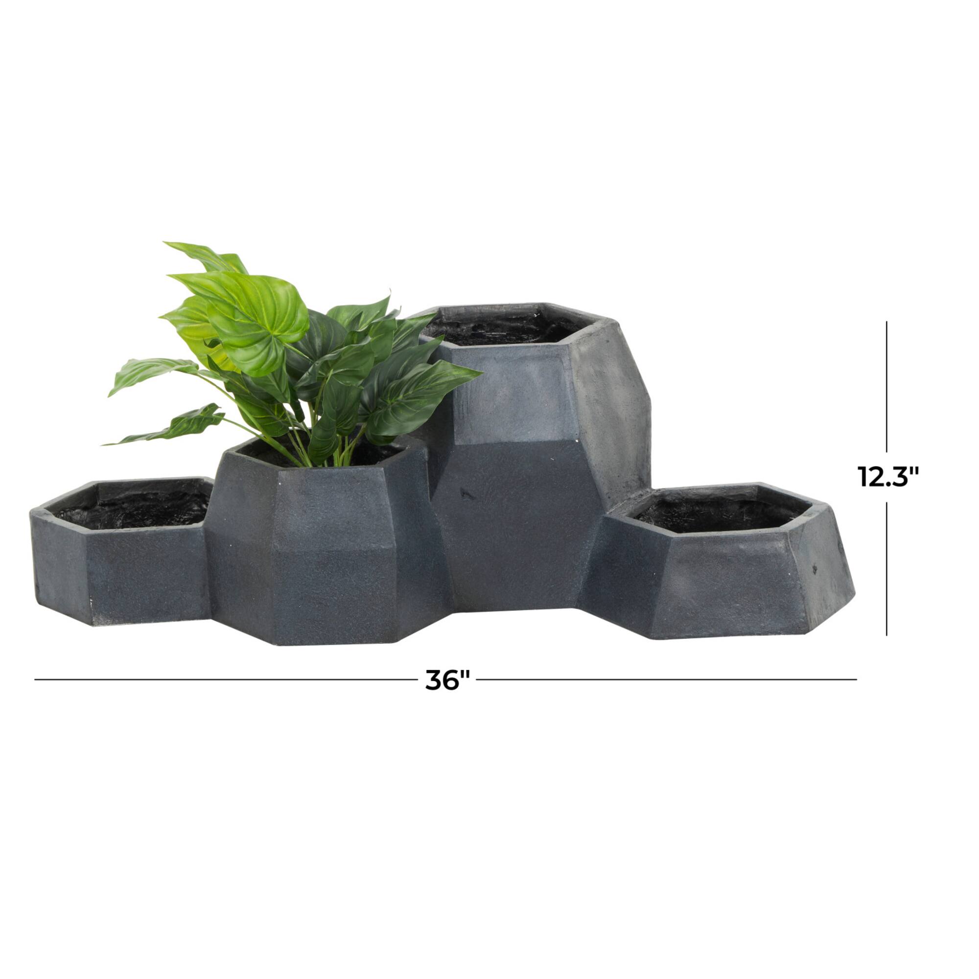 36" Dark Gray Planter